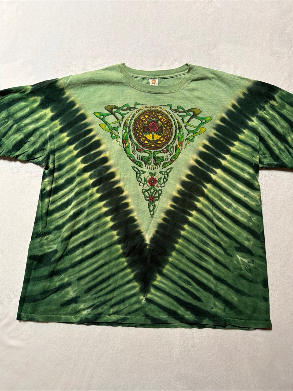 Rare vintage Grateful Dead tee Celtic Skull Graphic hand dyed tee by sun dog